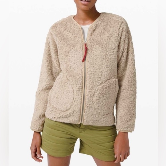 Lululemon Oh So Sherpa Full Zip Teddy jacket Size 10 - Picture 1 of 15